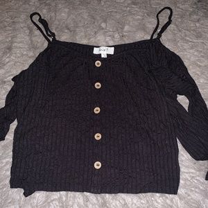 Black Button Up Summer Shirt